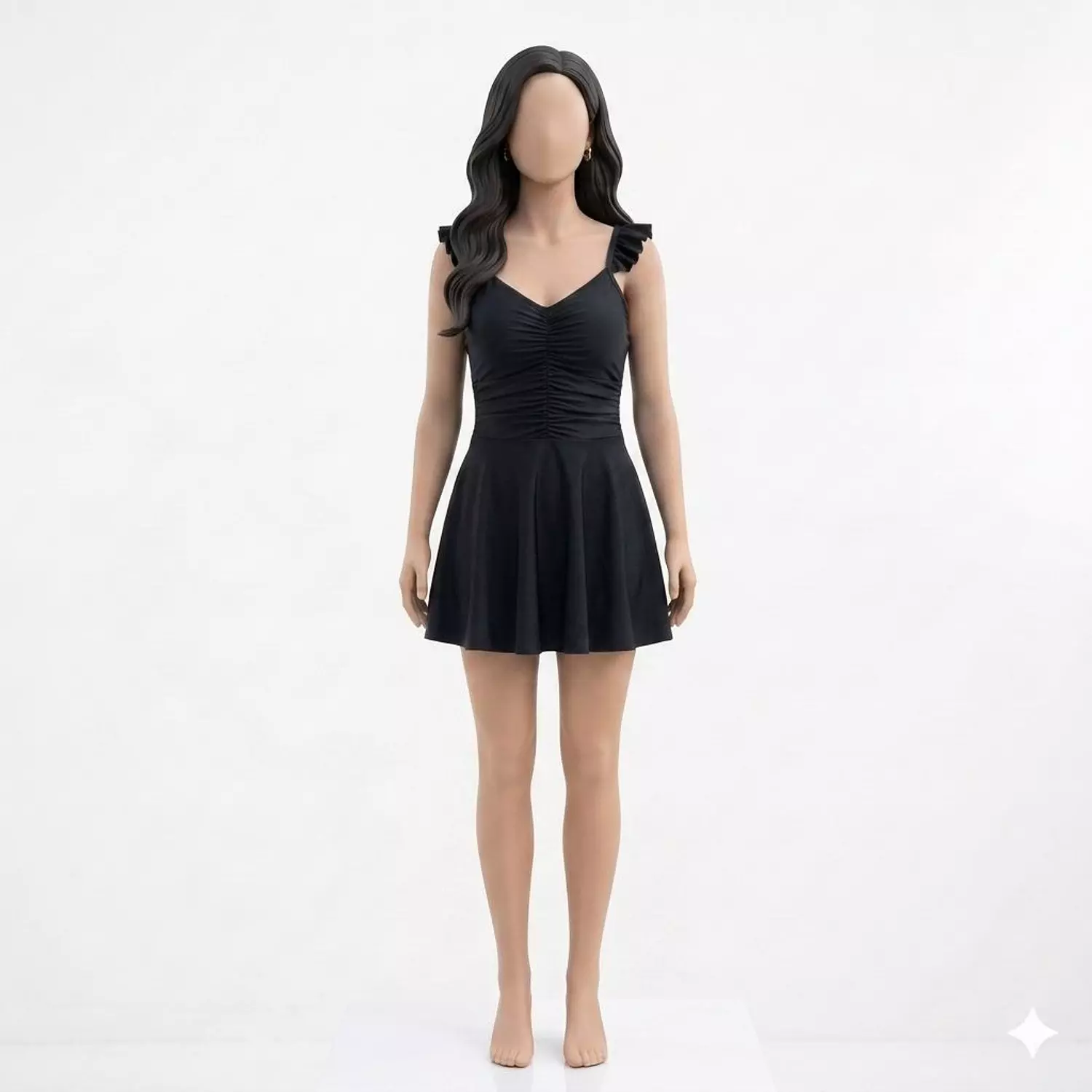 Mini Dress With Shoulder ties Mayo 1