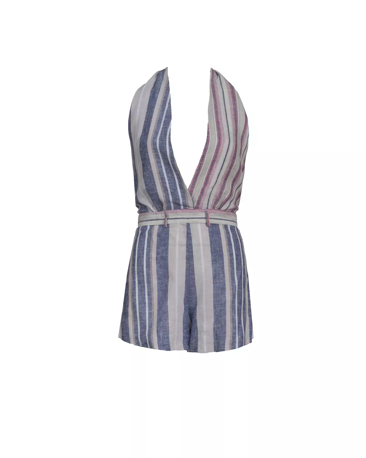  Vibrant Blue and Purple Patchwork Romper 2