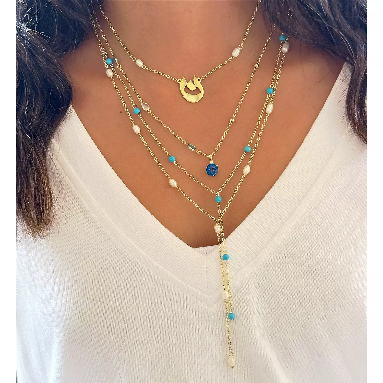 The Dk Topaz & Pearl Set 6
