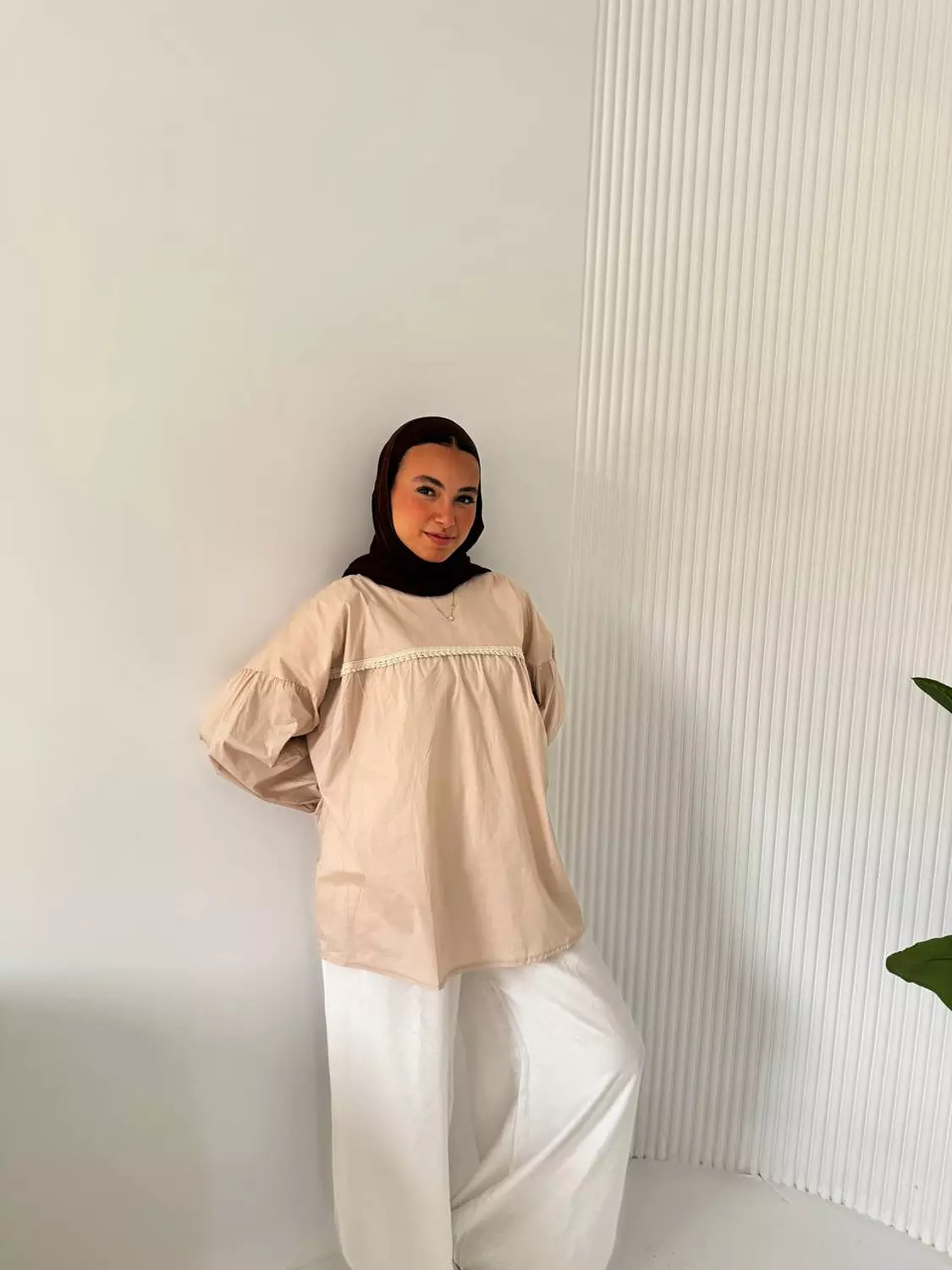 Fluffy sleeves blouse  image