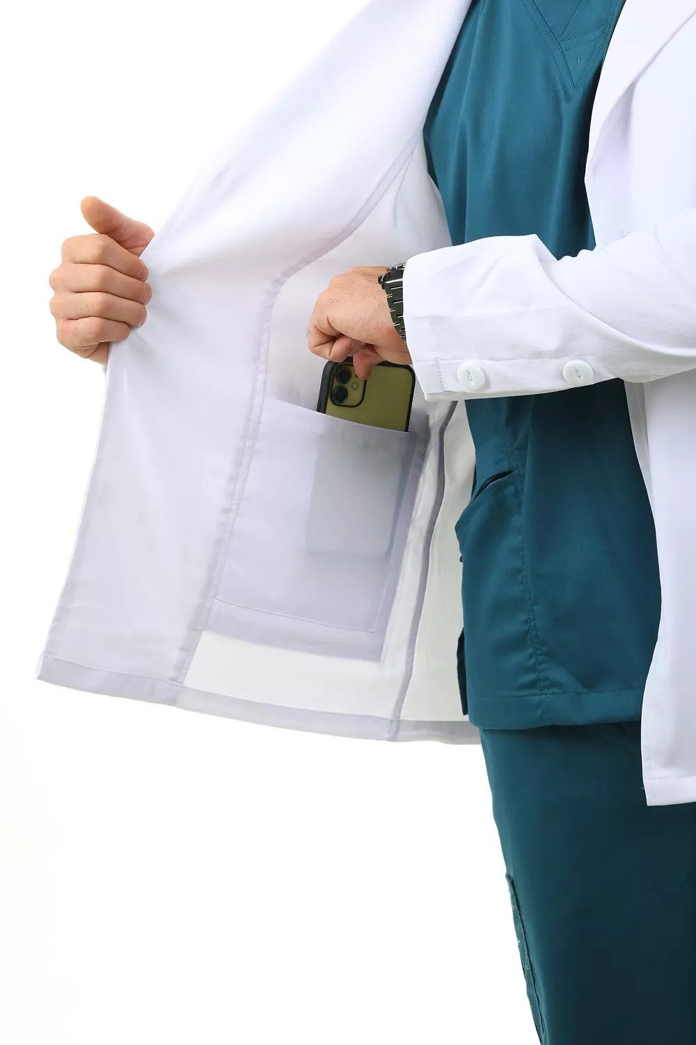 White Elegance Lab Coat Short 6