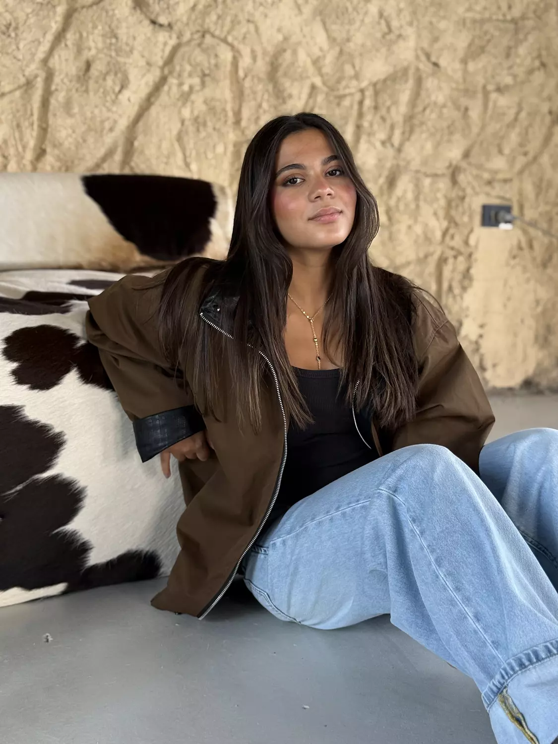Mocha Lined Bomber  1
