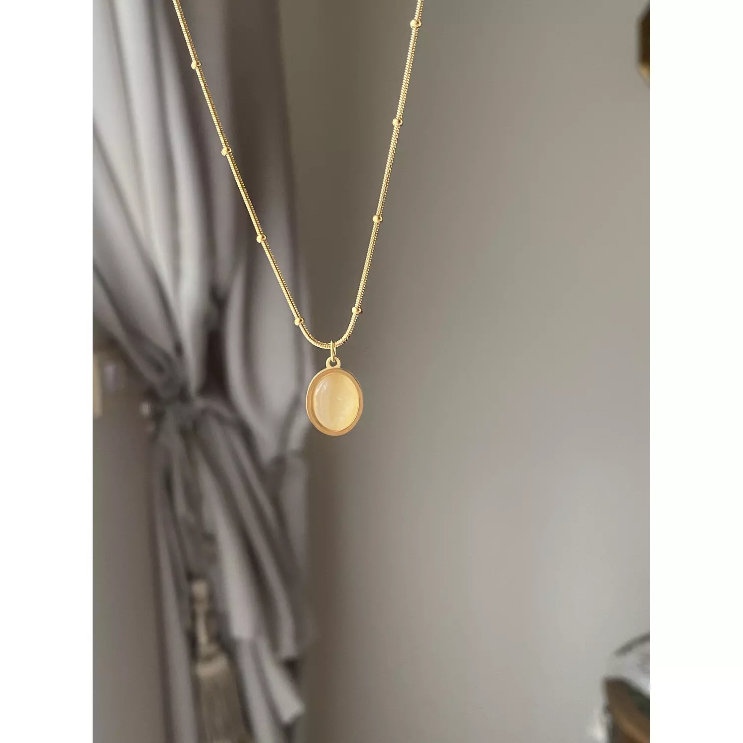 Stone brown necklace  image