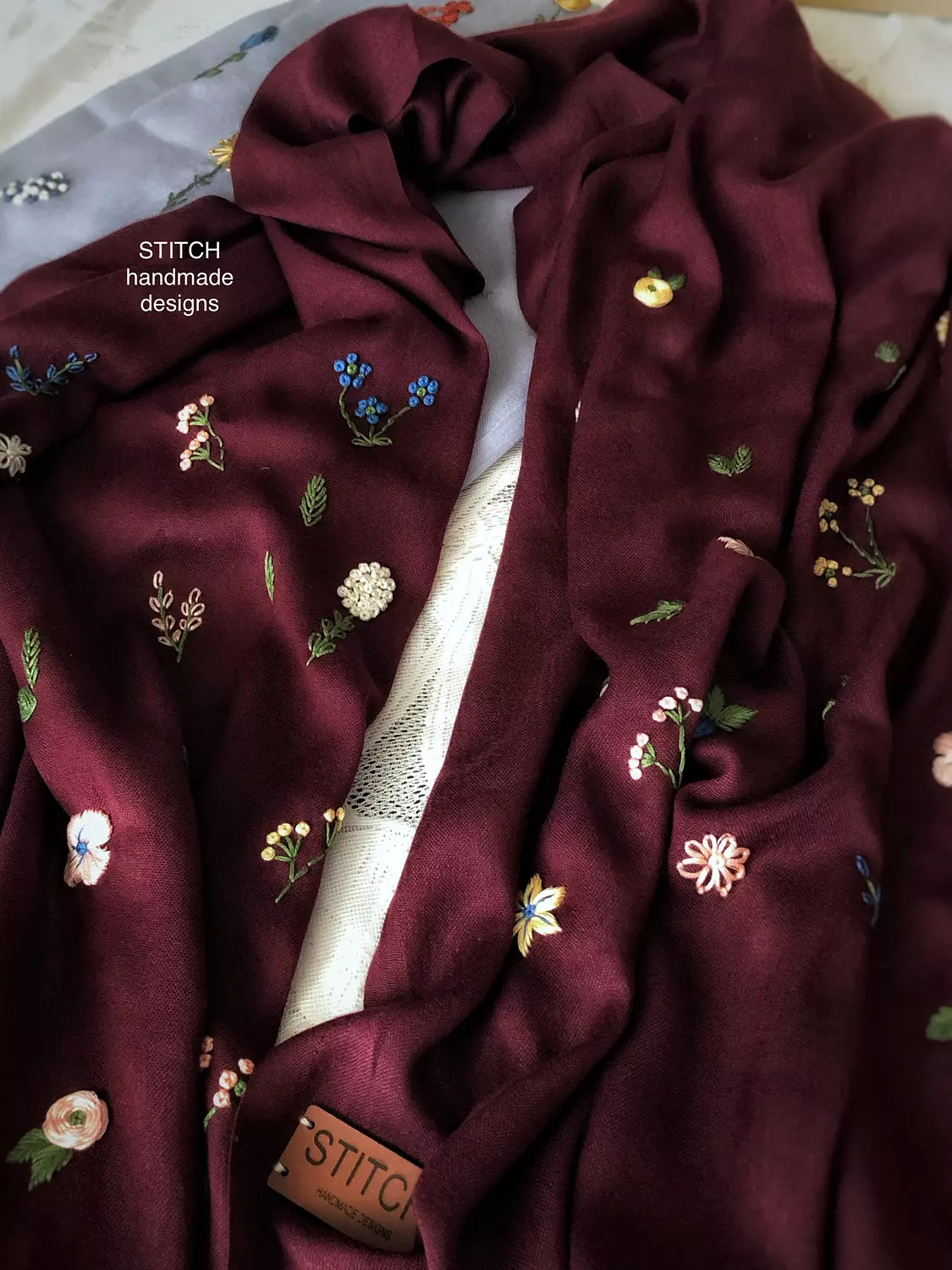 Crimson Garden  Pashmina Shawl  image