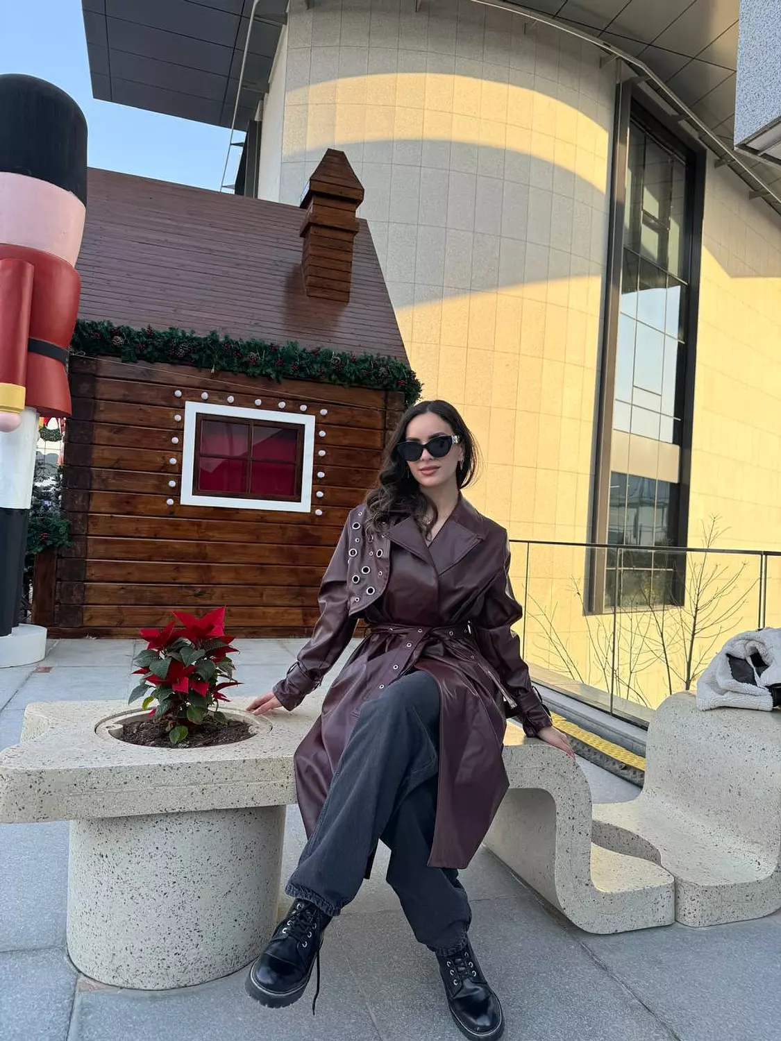 Long leather coat  2