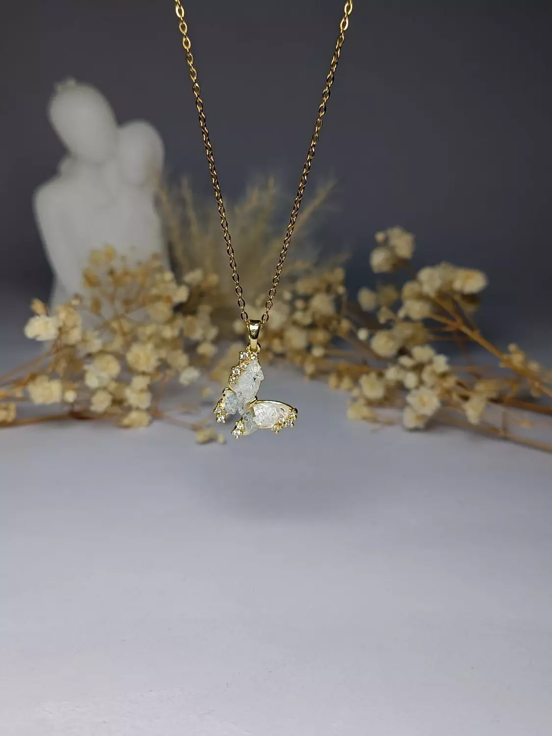 crystal butterfly necklace image