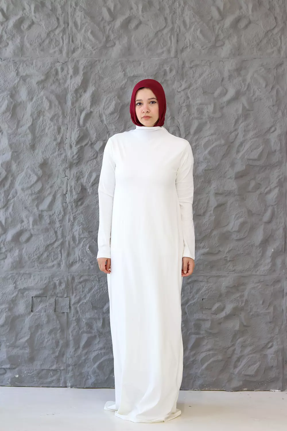 A-Line White Basic Dress 2