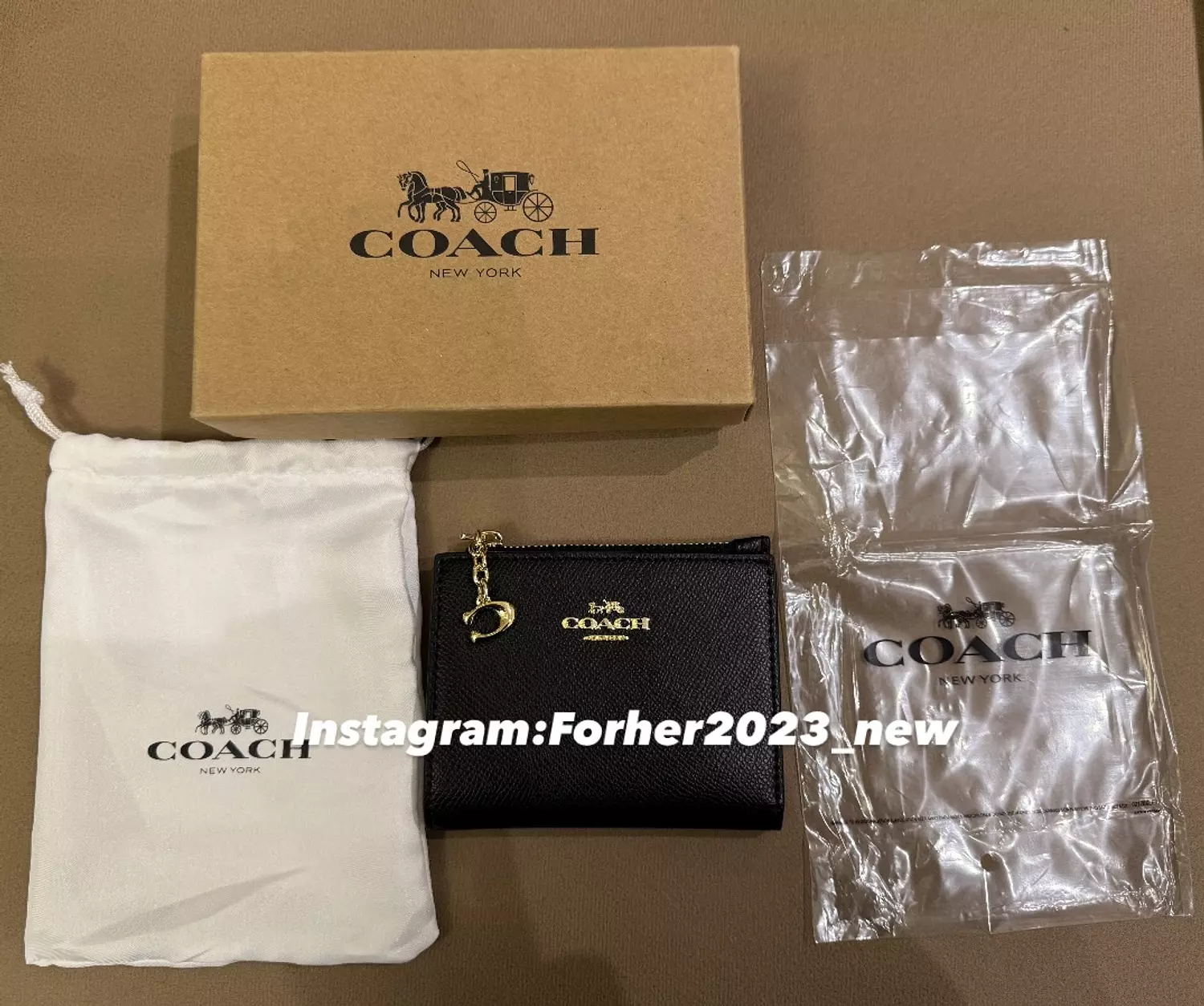 Coach bifold wallet black 2