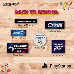 PlayStation 5 School Labels | Seven Days Design Studio