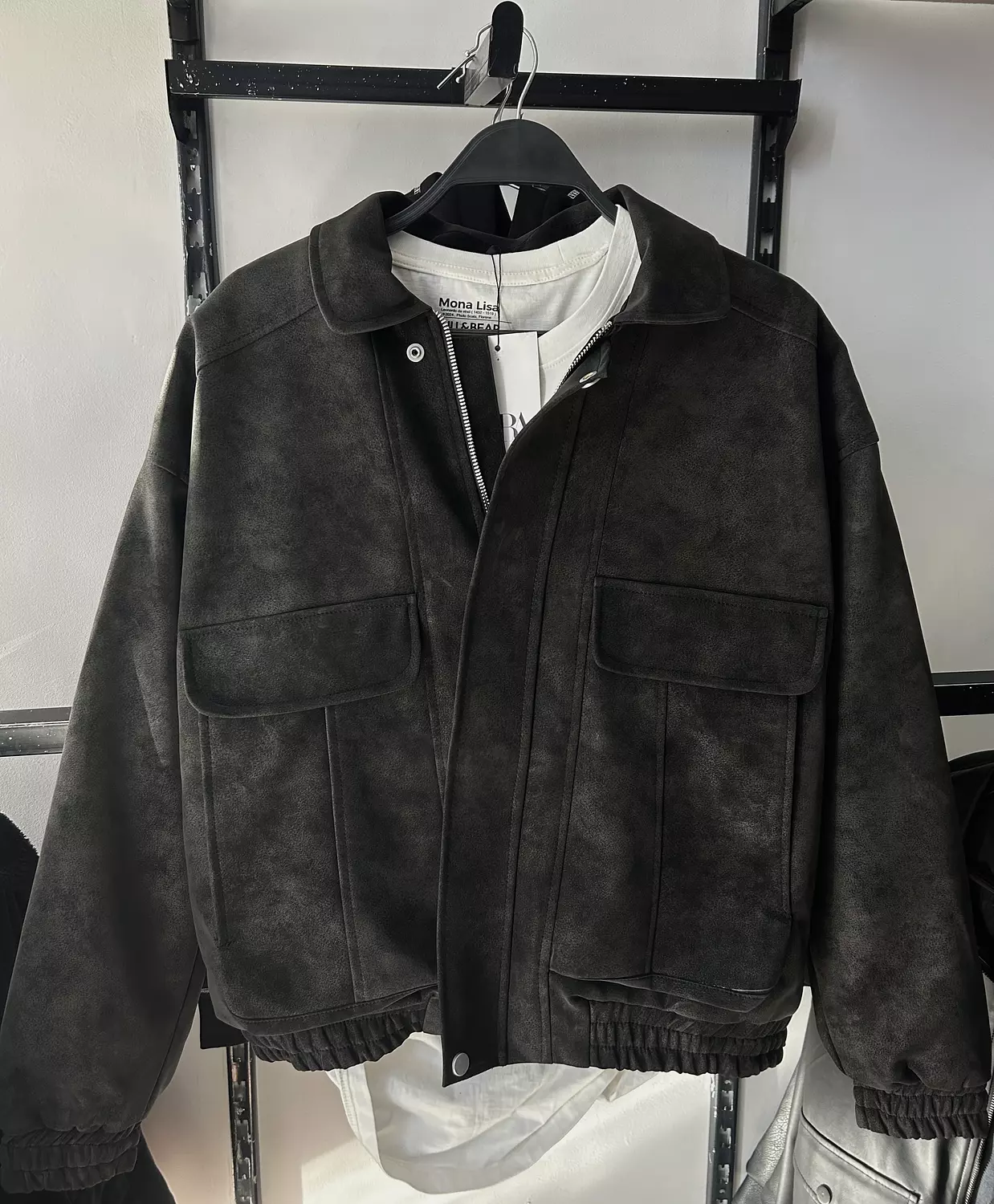 Zara Suede Boxy Jacket 1