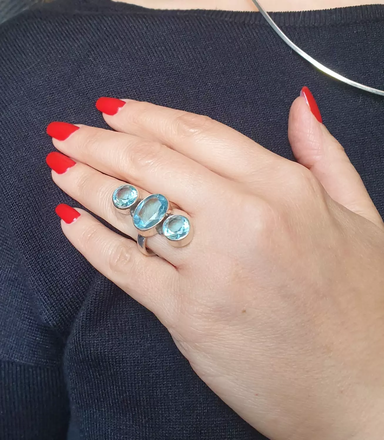 Aqua marine ring 1