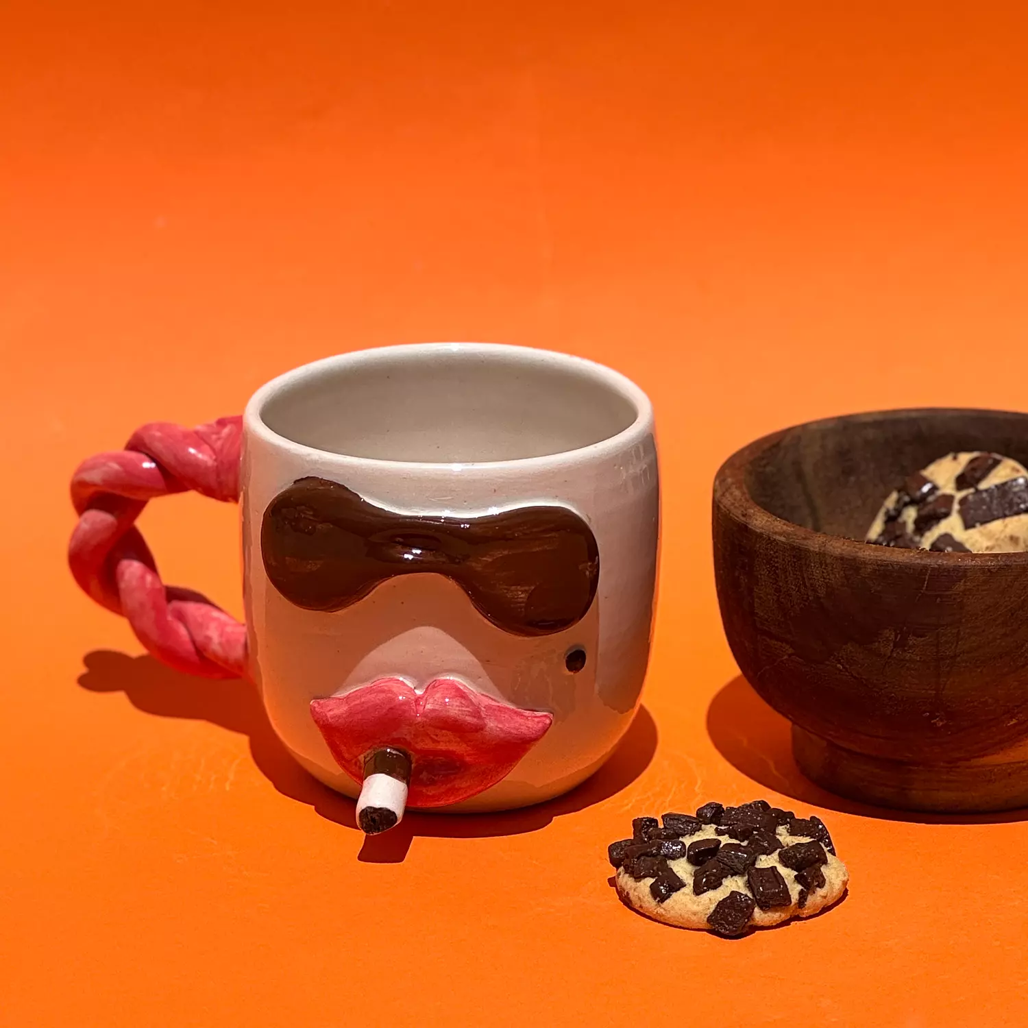 Brown X Fushia Cigarette Mug hover image
