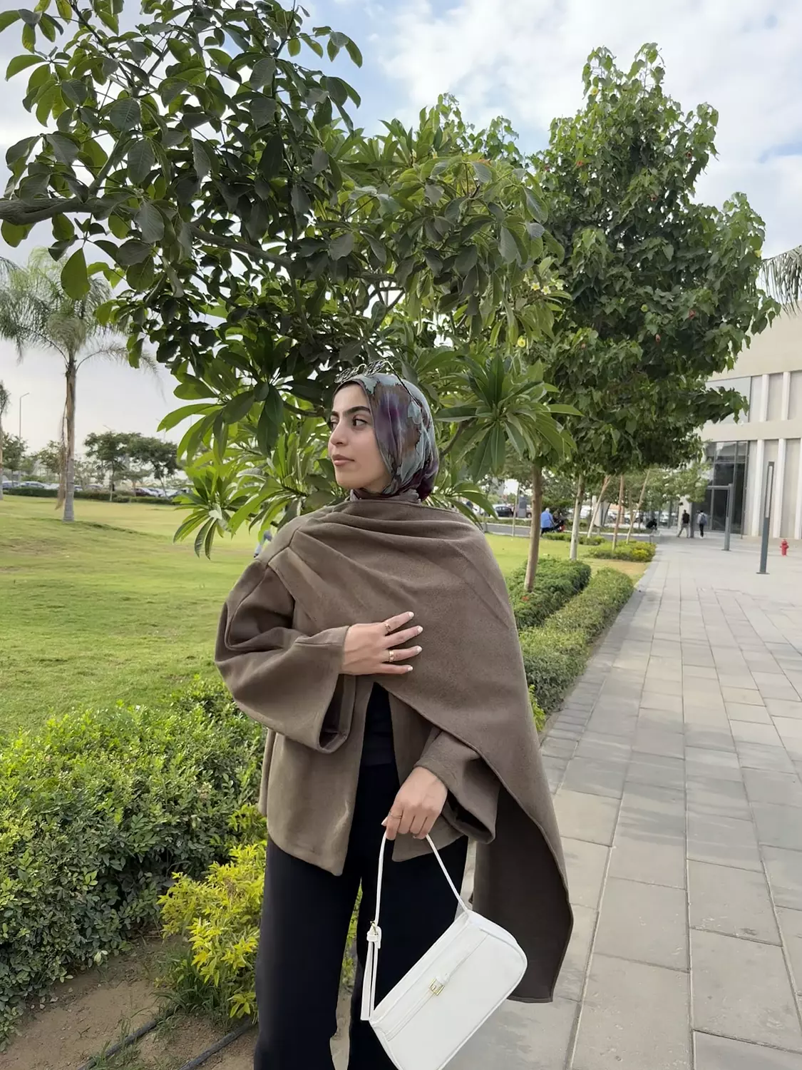 Nabeela Shawl Coat - Beige  3