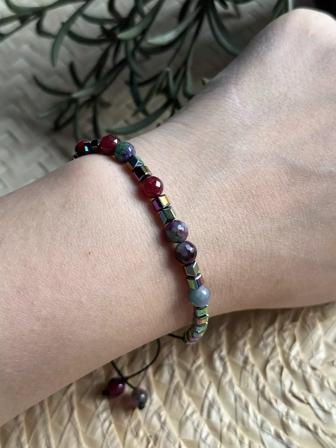 Hematite / Agate Purple Bracelet ( Stock ) 5