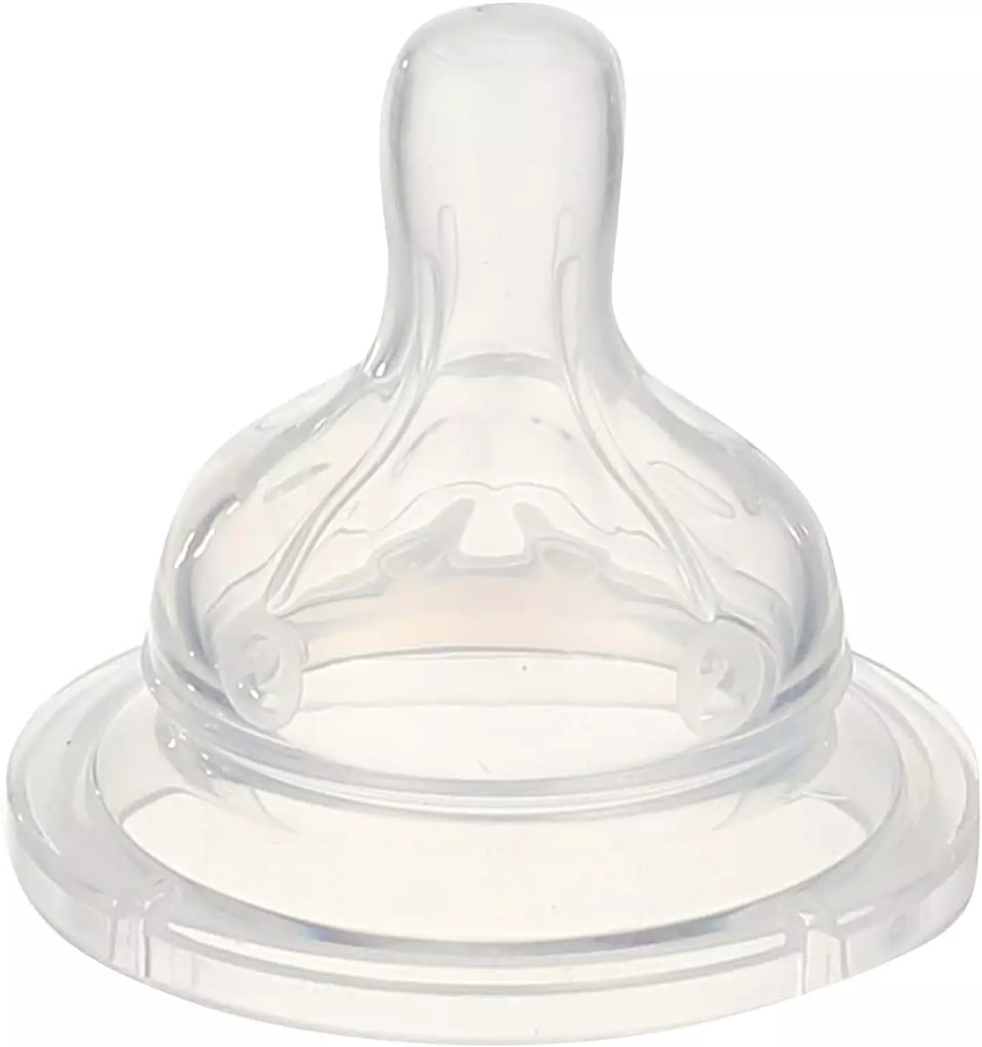 WEE BABY WIDE NECK ORTHODONTIC SILICON NIPPLE NO.2 FROM 6-18 M image