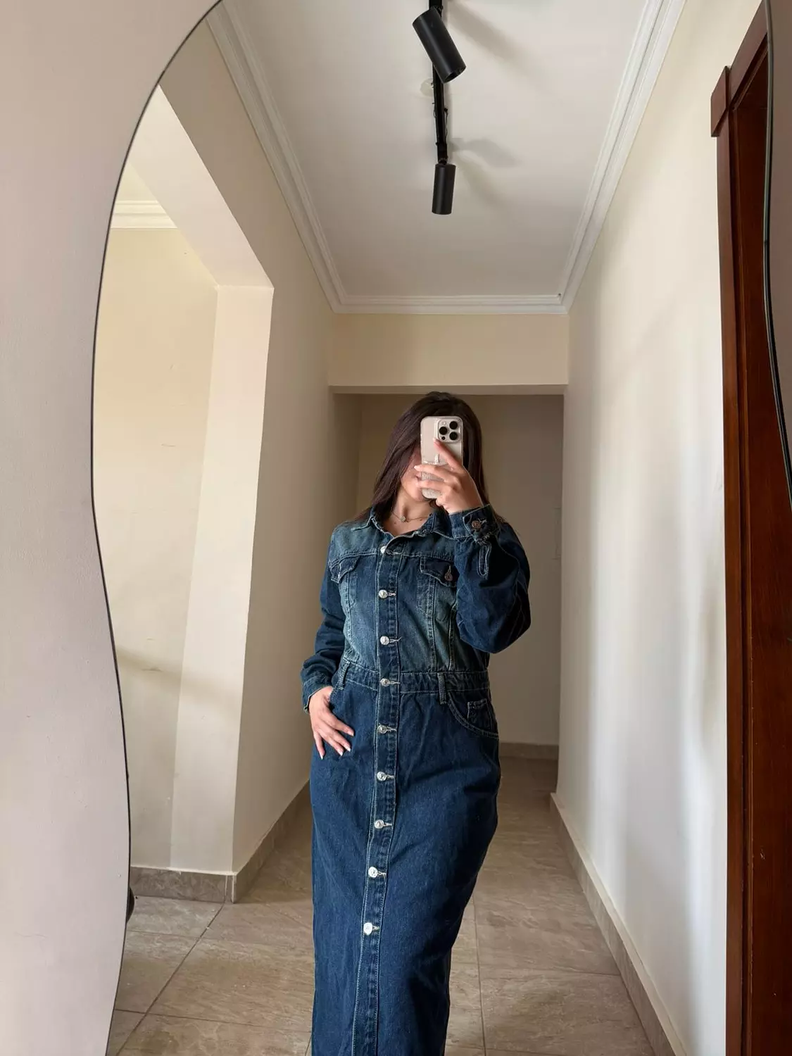 Denim Dress Dark Blue image
