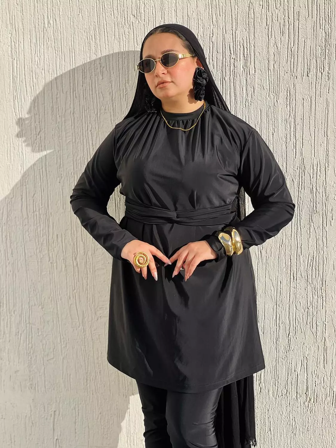 Waterproof Swimsuit (Long vest + legging + turban) 23