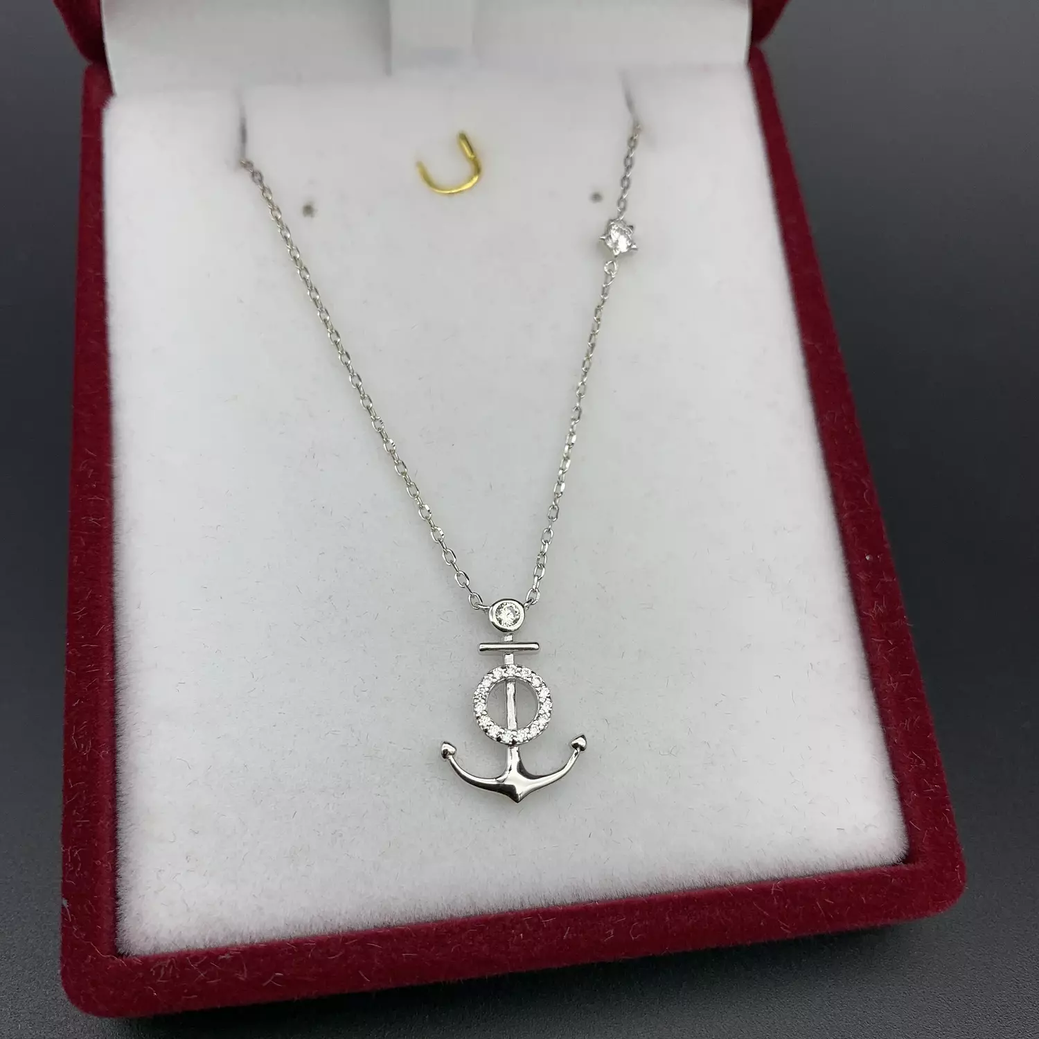 Ship anchor necklace image