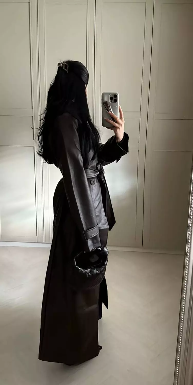 Longline Leather Duster Coat 1