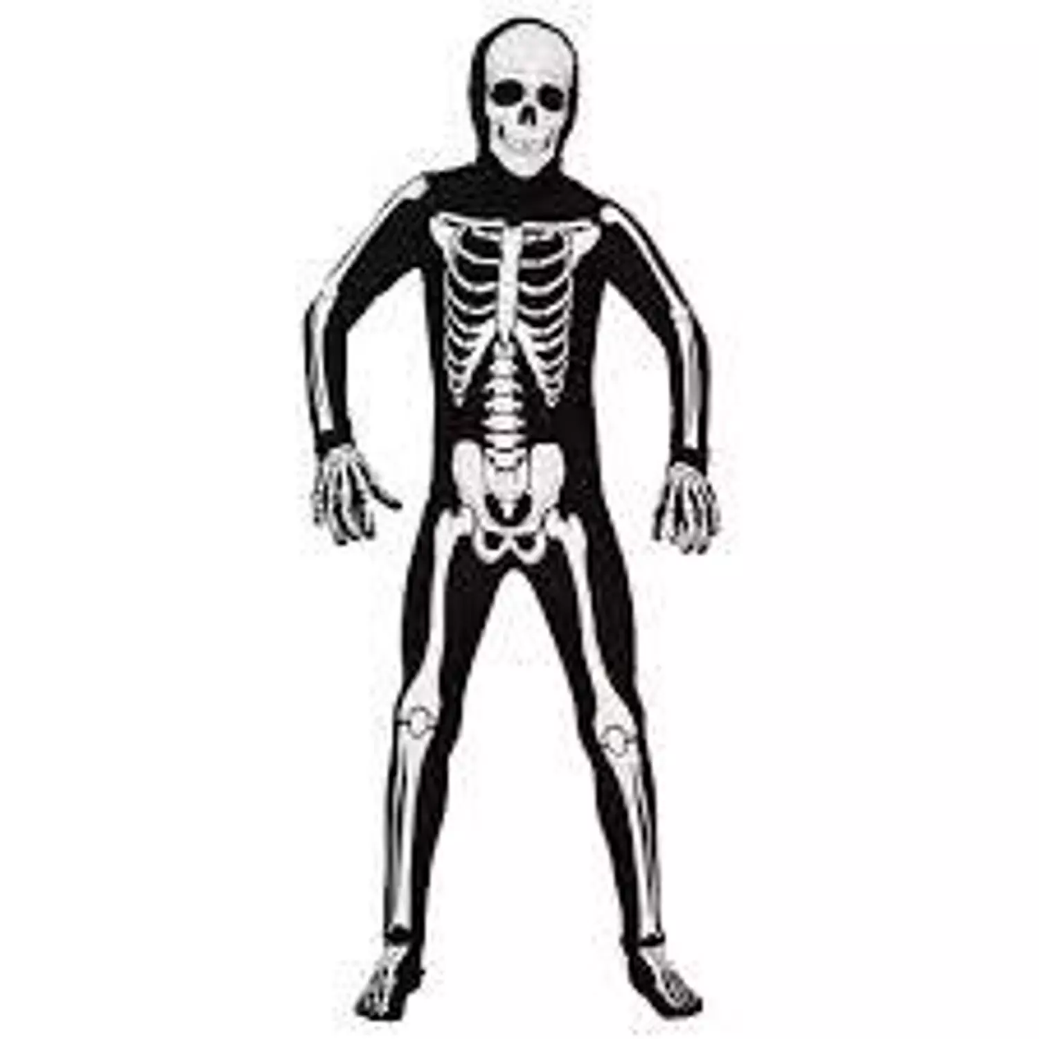 Adult full-body skeleton second-skin bodysuit costume image