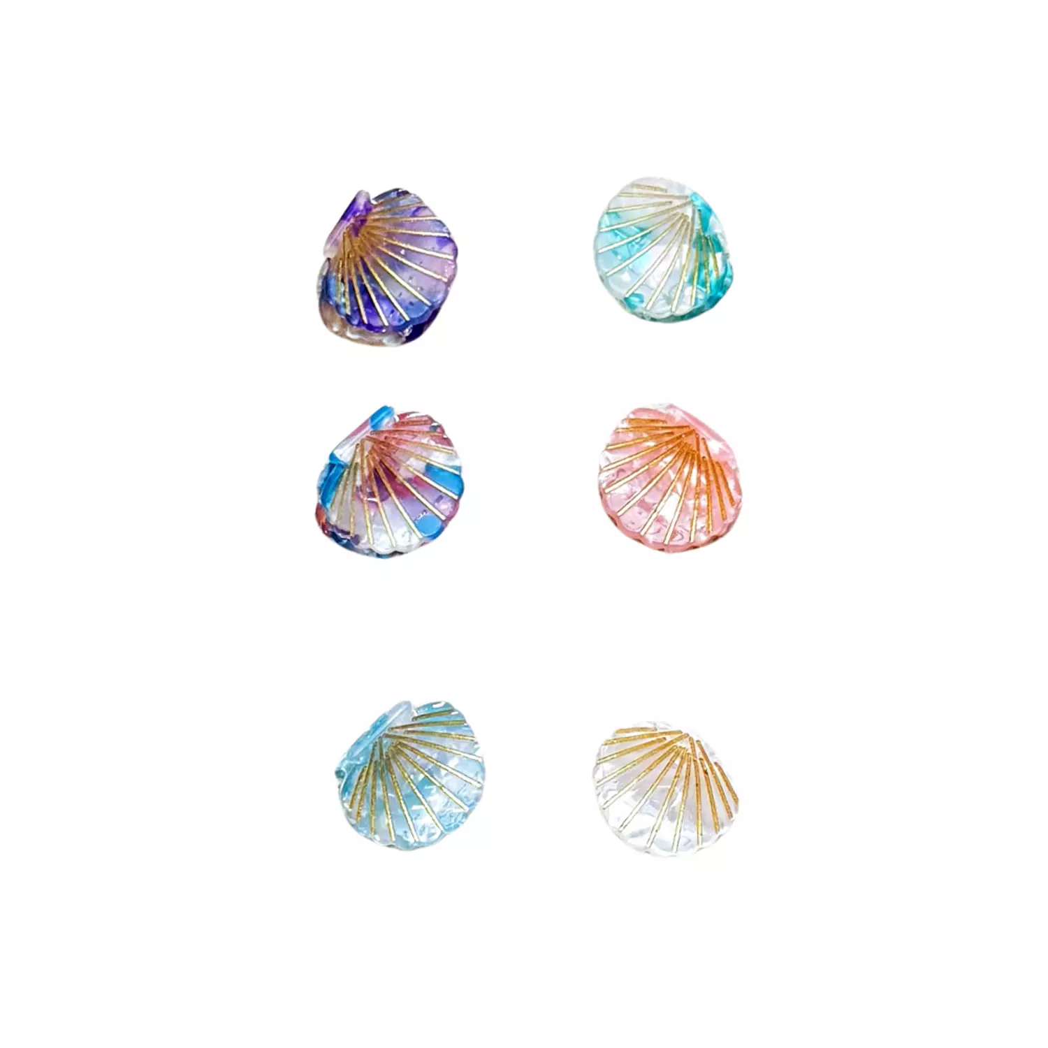 1 Pc Mini Summer Seashell Claw Clips 2