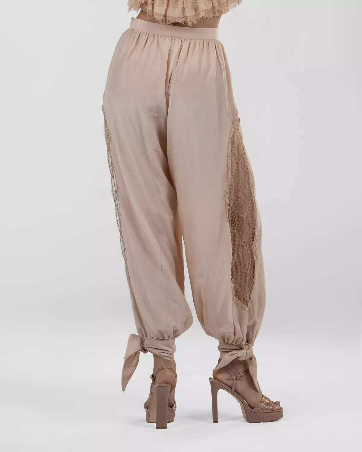 Chic Pink Bubble-Leg Pants 5