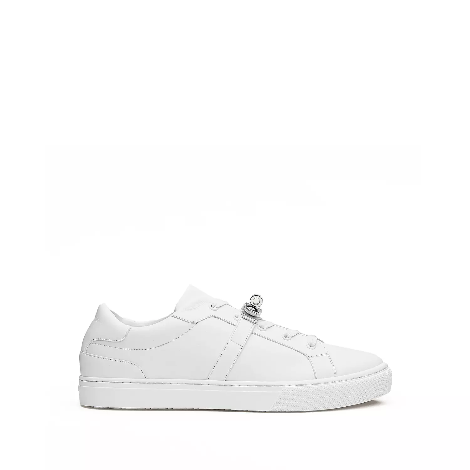 Hermes Day Sneaker is a luxury shoe crafted from white calfskin image
