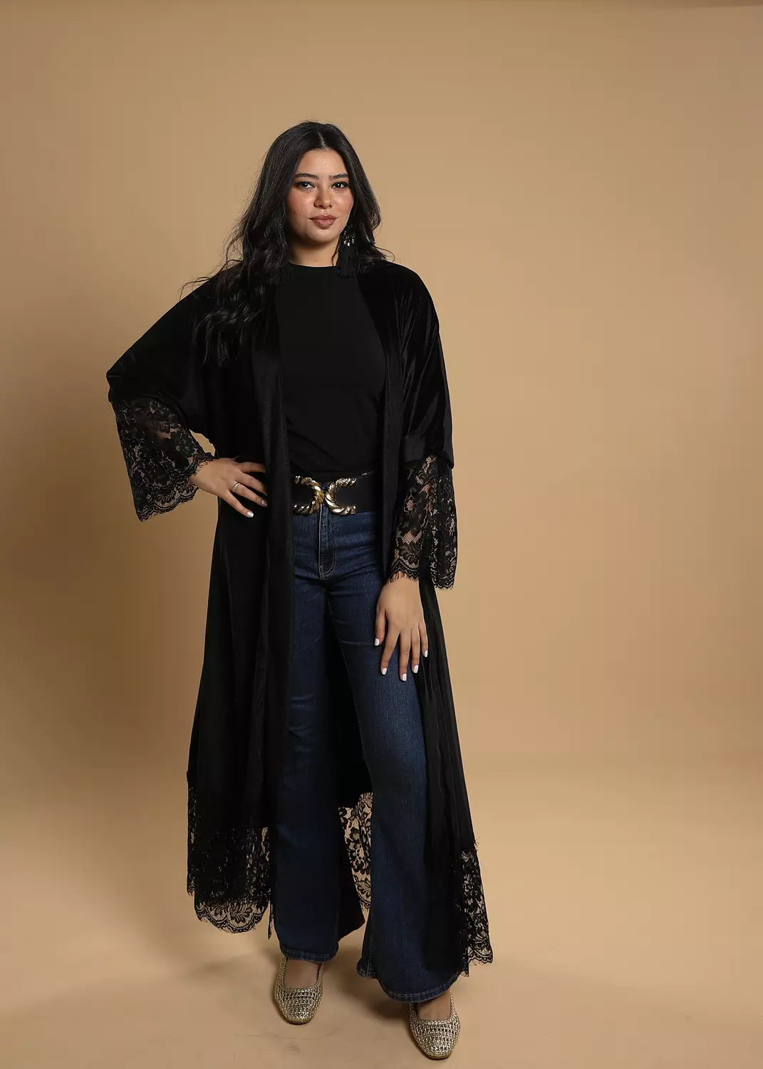 Qahwa Turkey Lace abaya image