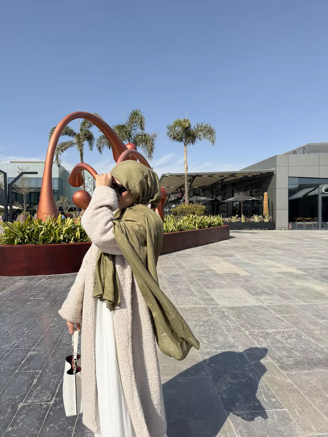 Modal olive hijab  image