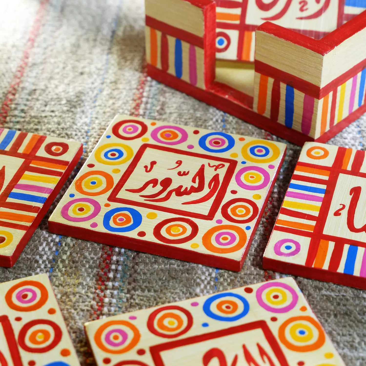 African red Coaster set image