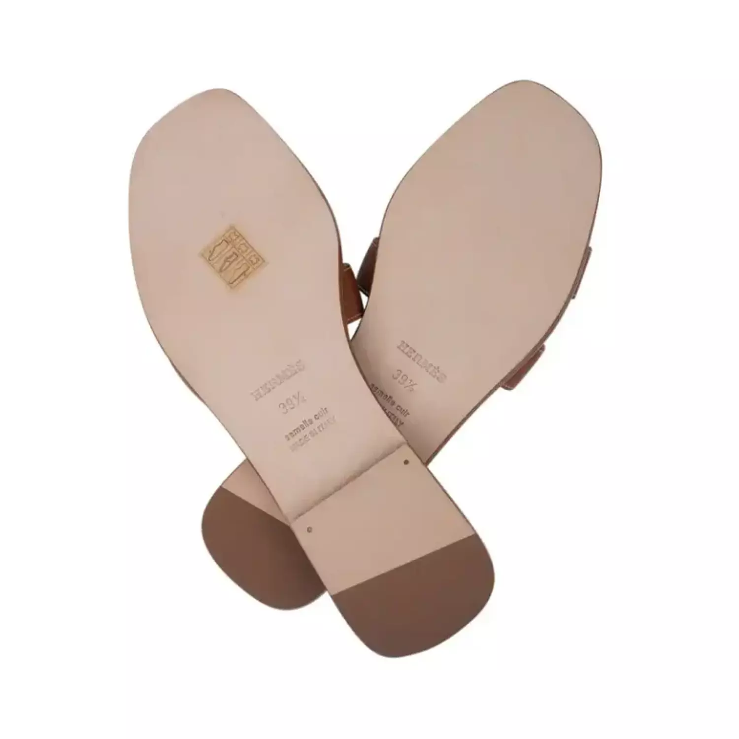 Hermes Sandal Flat Oran Gold Box Calfskin | Mightychic 3