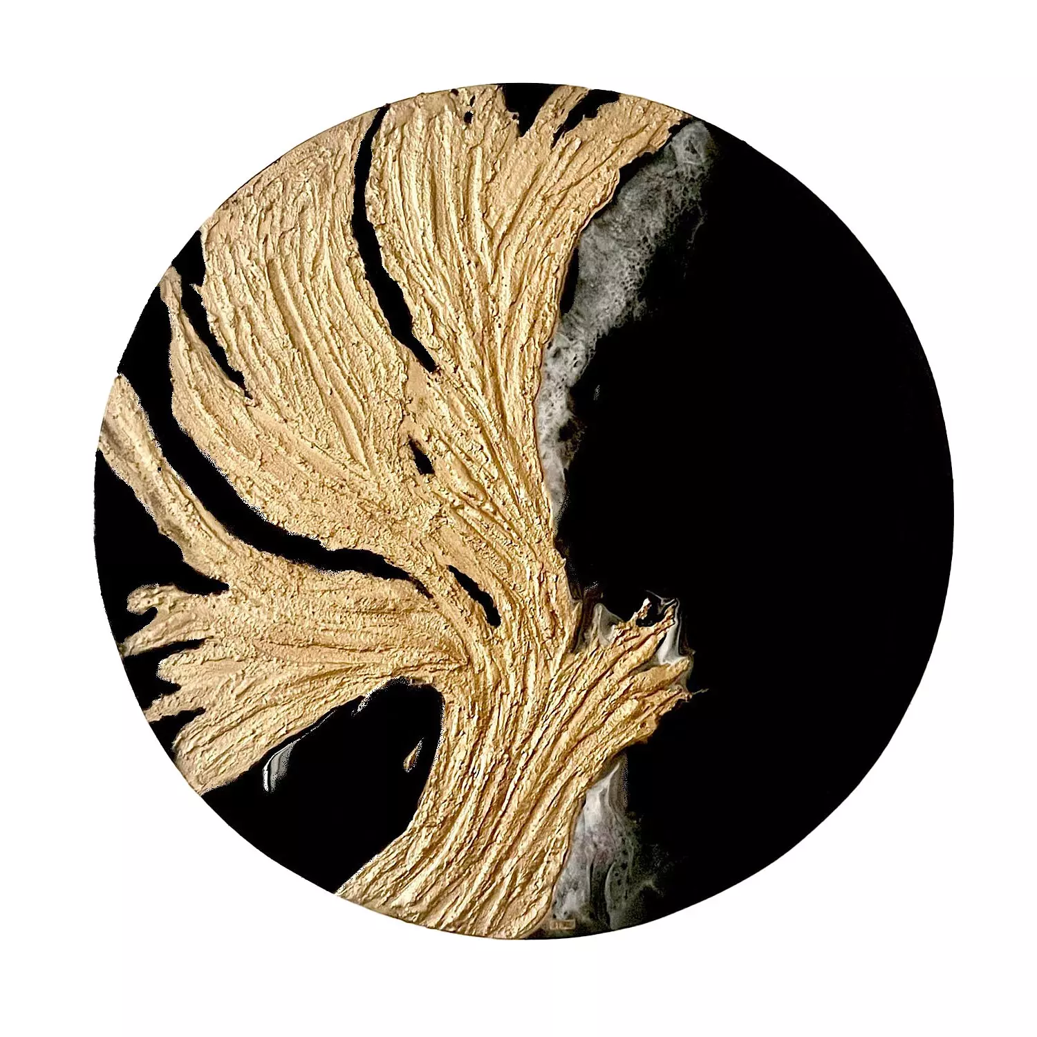 Textured Epoxy Round Painting image