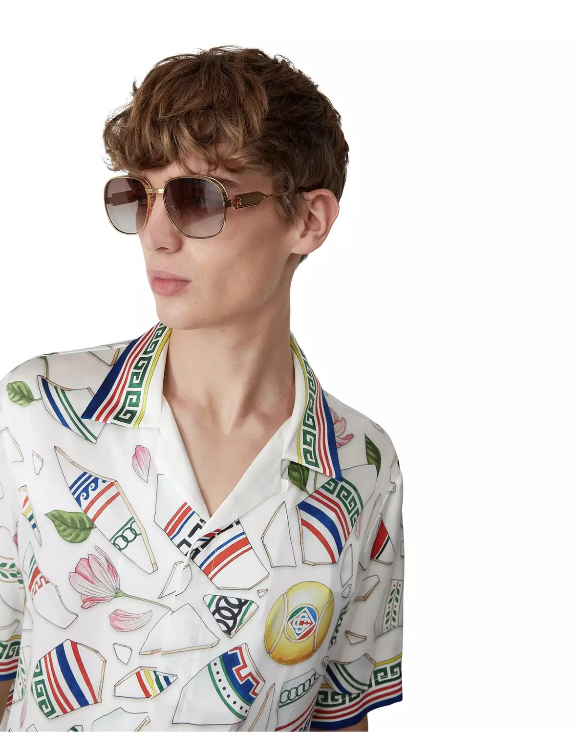   CASABLANCA LE SLEEVE SILK SHIRT 4