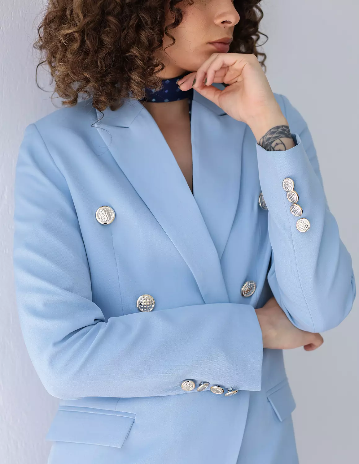Sky Whisper double breasted blazer 8