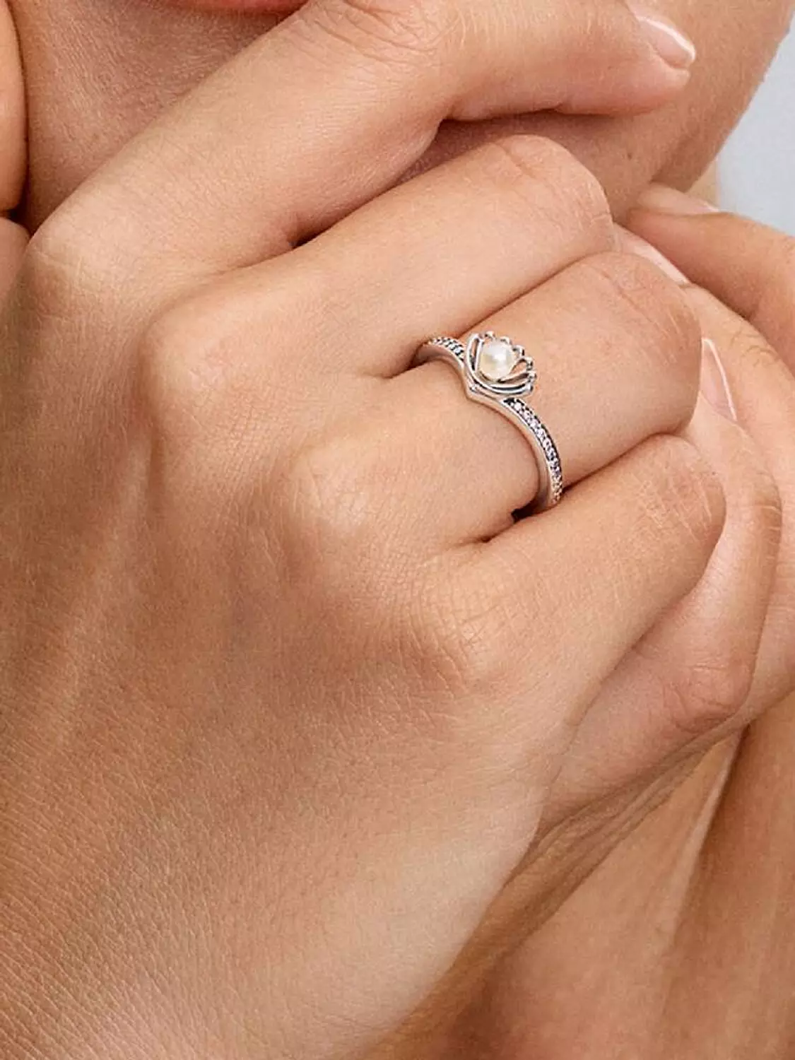 Disney Princess Ariel Shell Treated Freshwater Cultured Pearl Ring 1