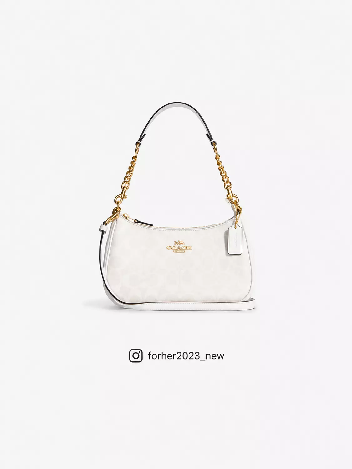 Coach Teri Shoulder Bag In Signature Canvas in white image