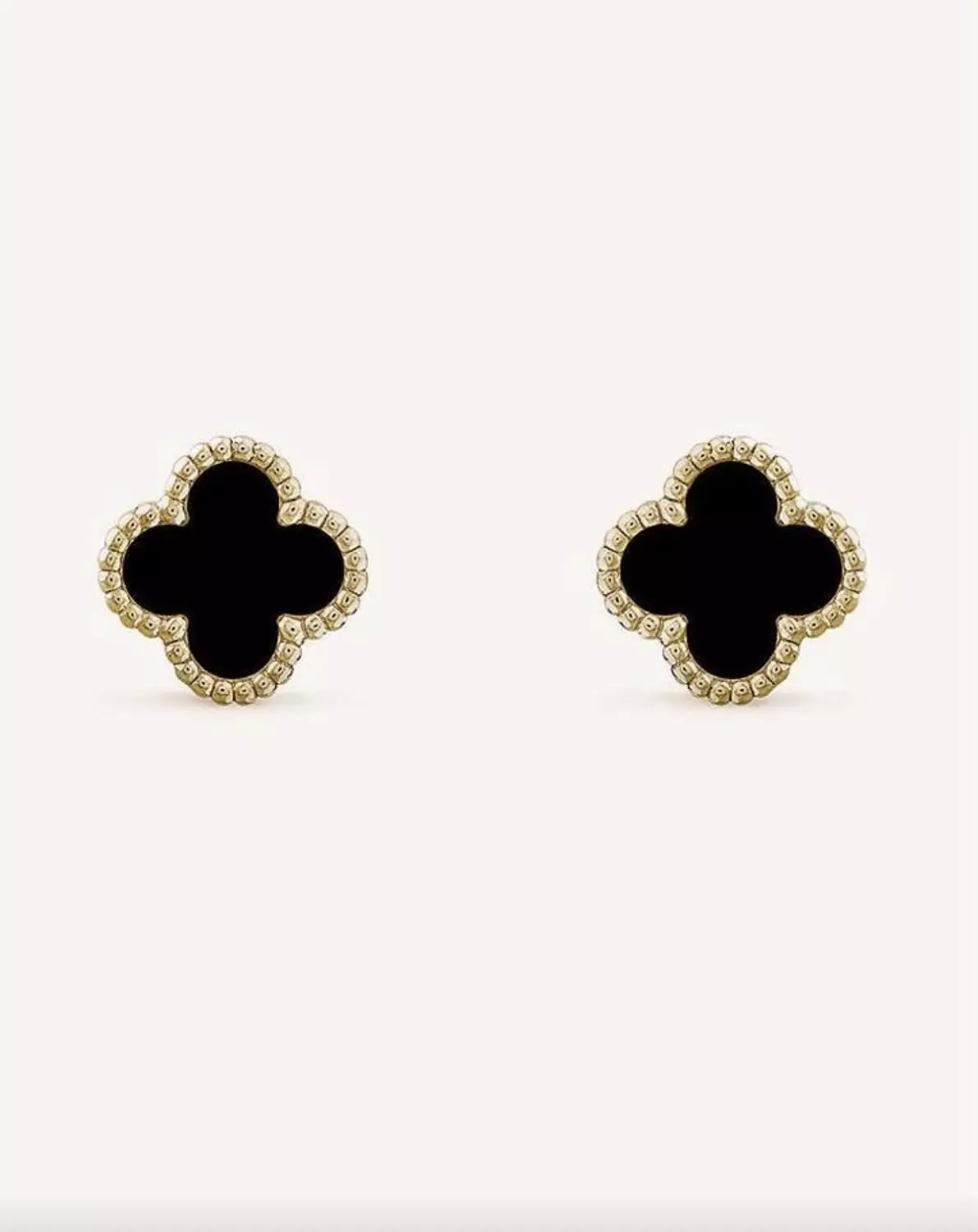 Black Vancleef Stainless Earrings hover image