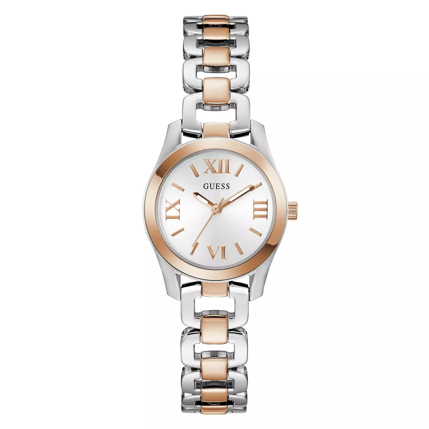 GUESS VEDA Ladies 2-Tone Analog Watch 2-Tone Stainless Steel Polished Bracelet image