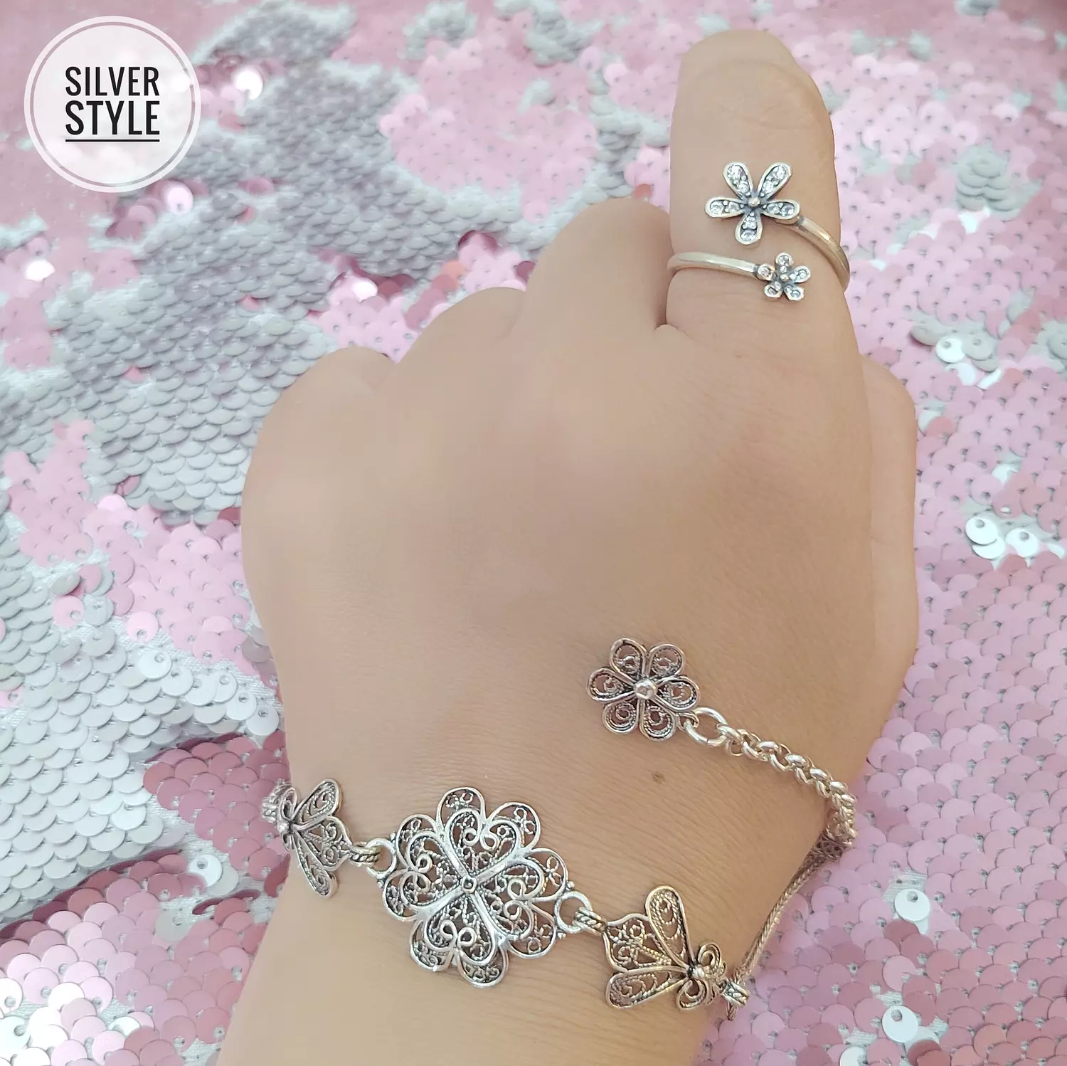 Flowery Ring & Bracelet  2