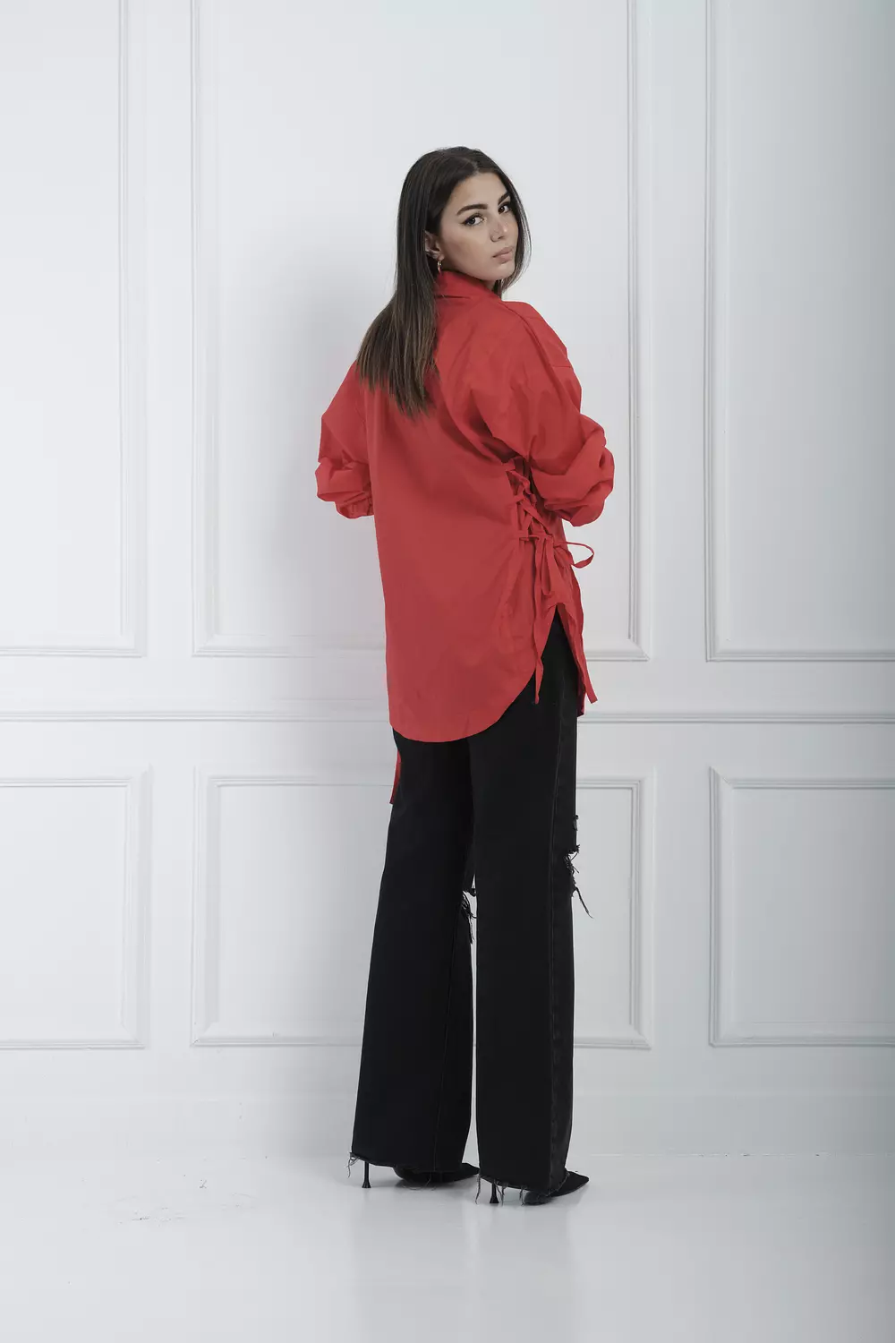 Side ties shirt Red 2