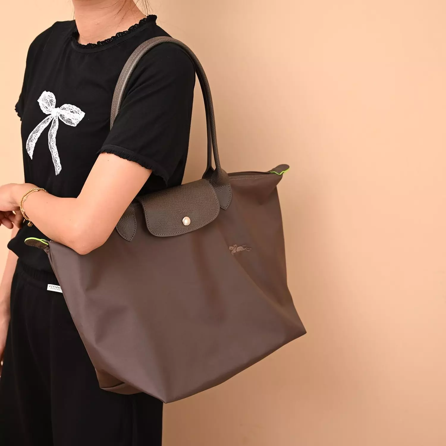 Longchamp Le Pliage Series terra M Long Handle hover image