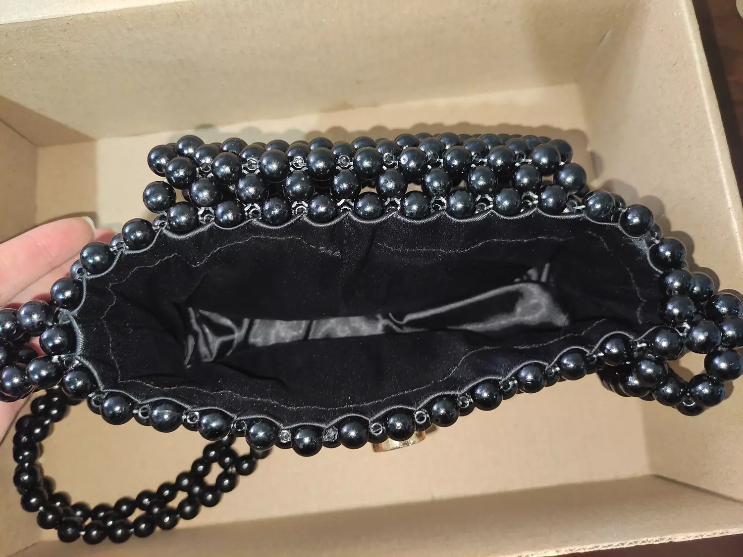 Black beaded bag  2