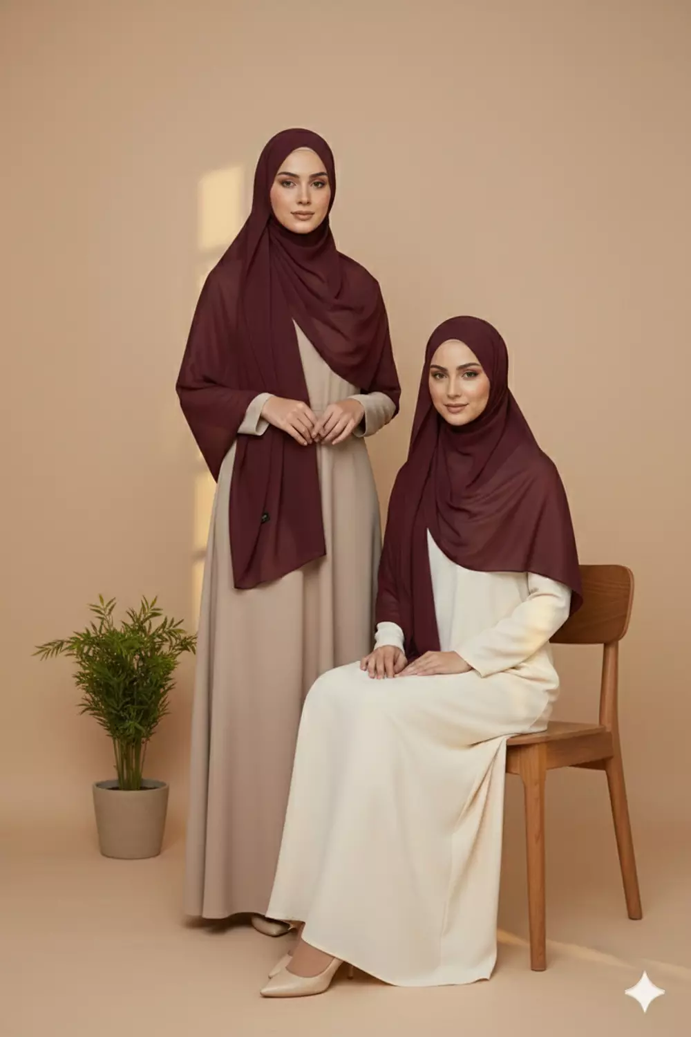 طرحة سادة برجاندي image