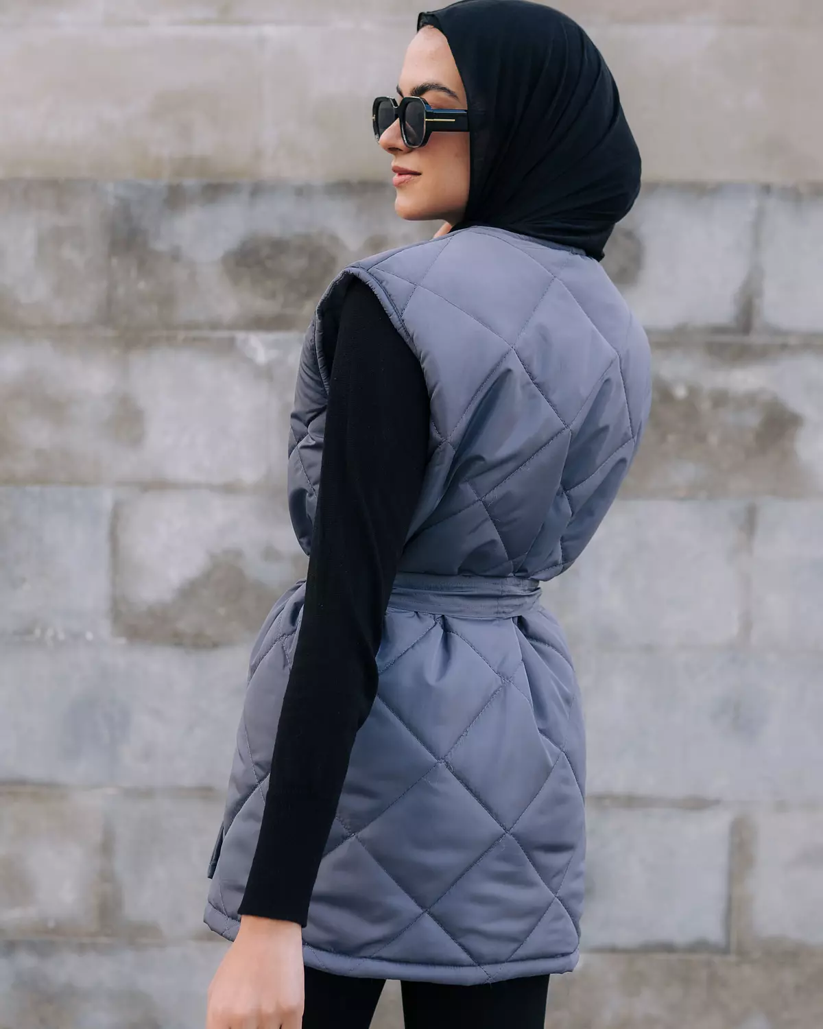 Grey Puffer vest  1