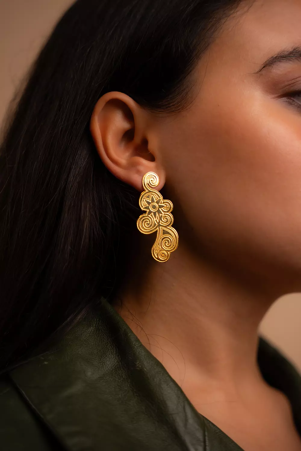Golden Palm Earrings 1