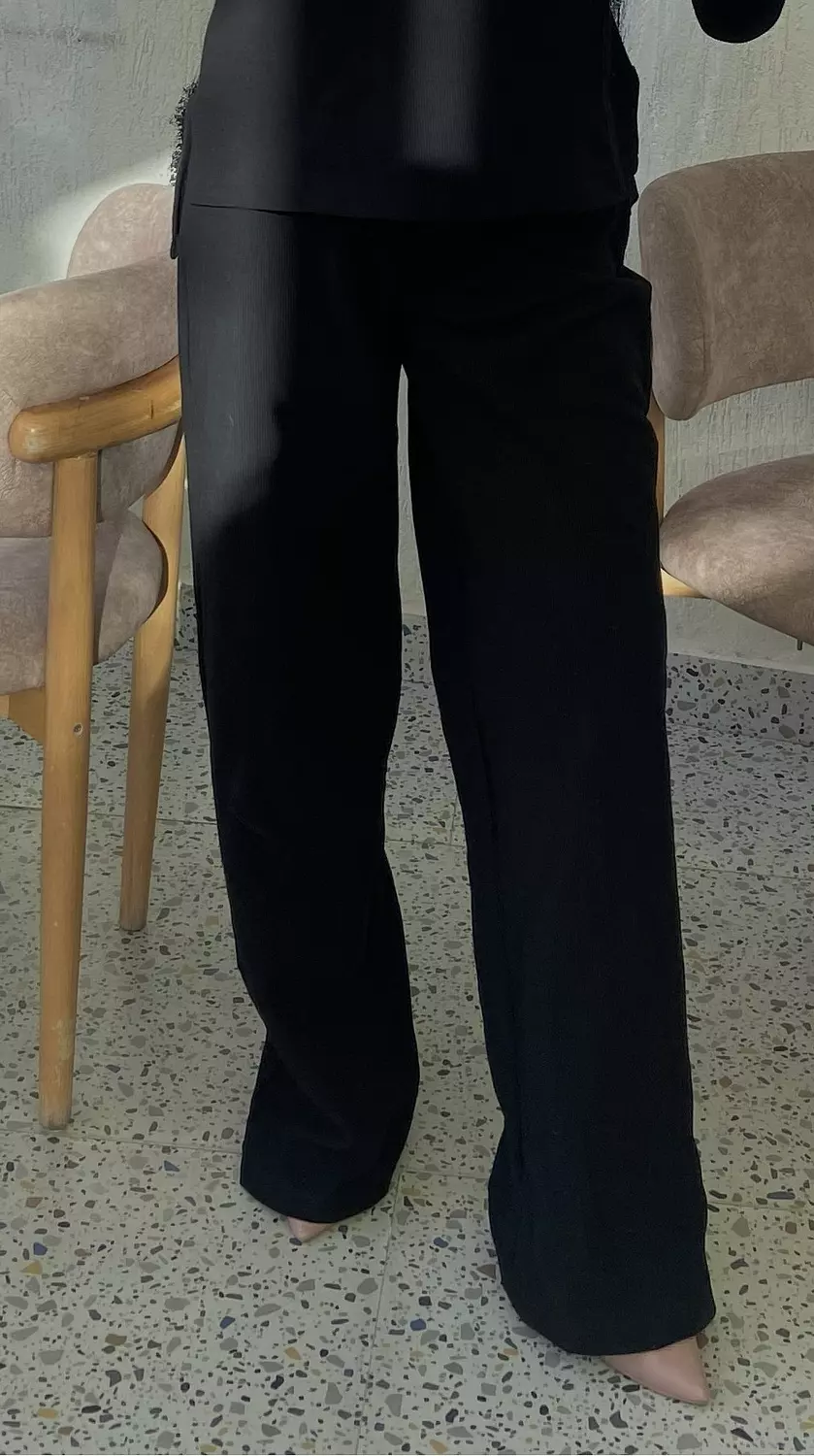 Ribbed Wide-Leg Pants 3