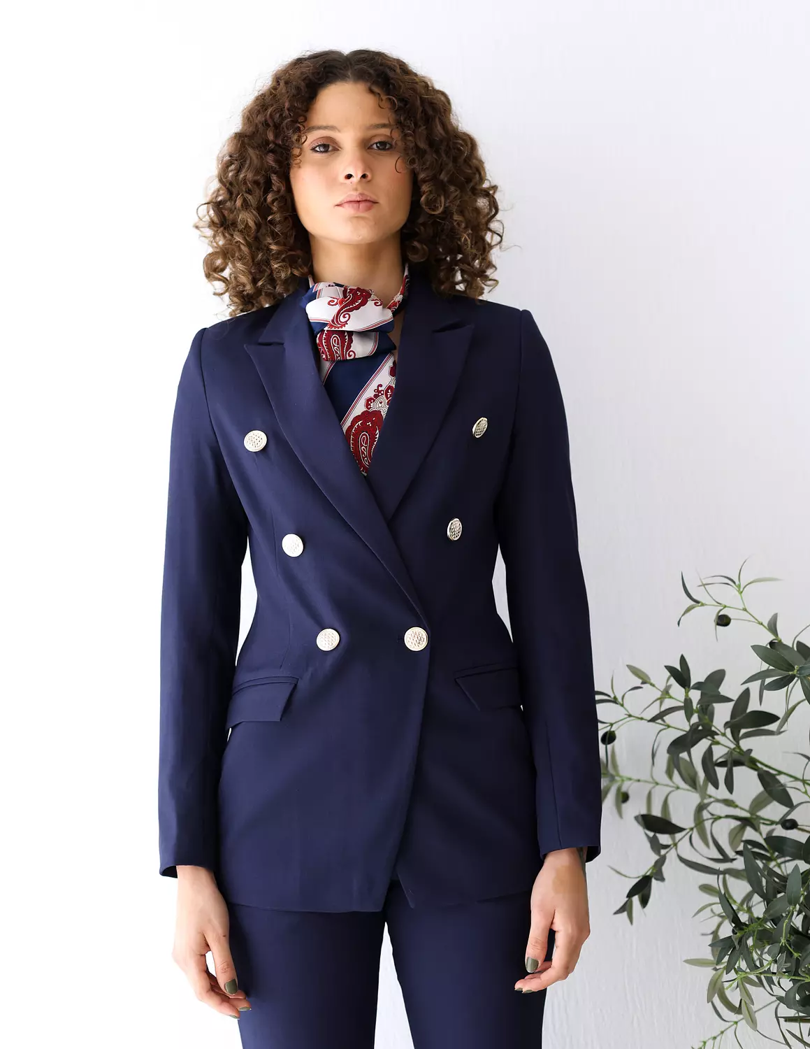Navy Shadow double breasted blazer image