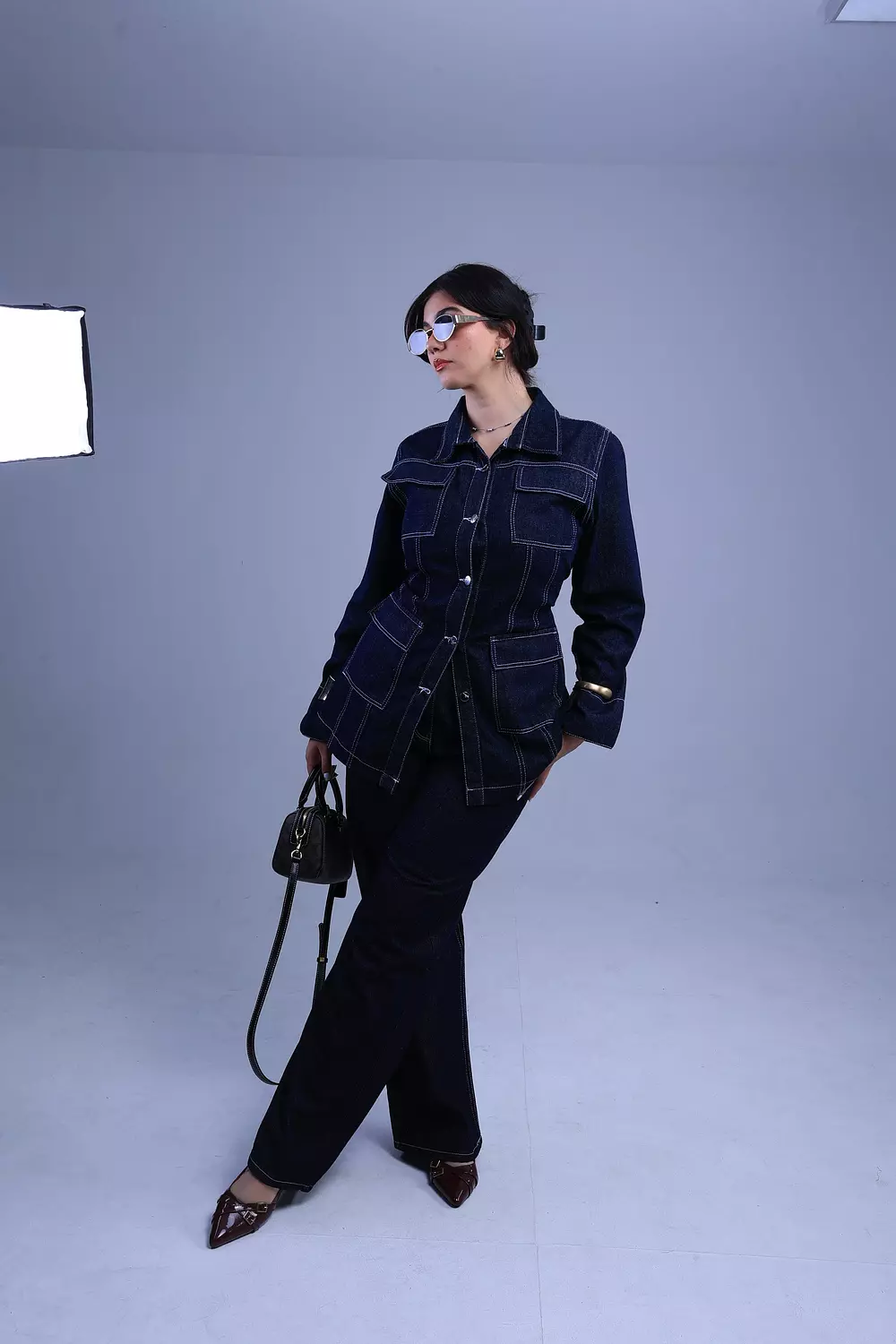 denim suit image