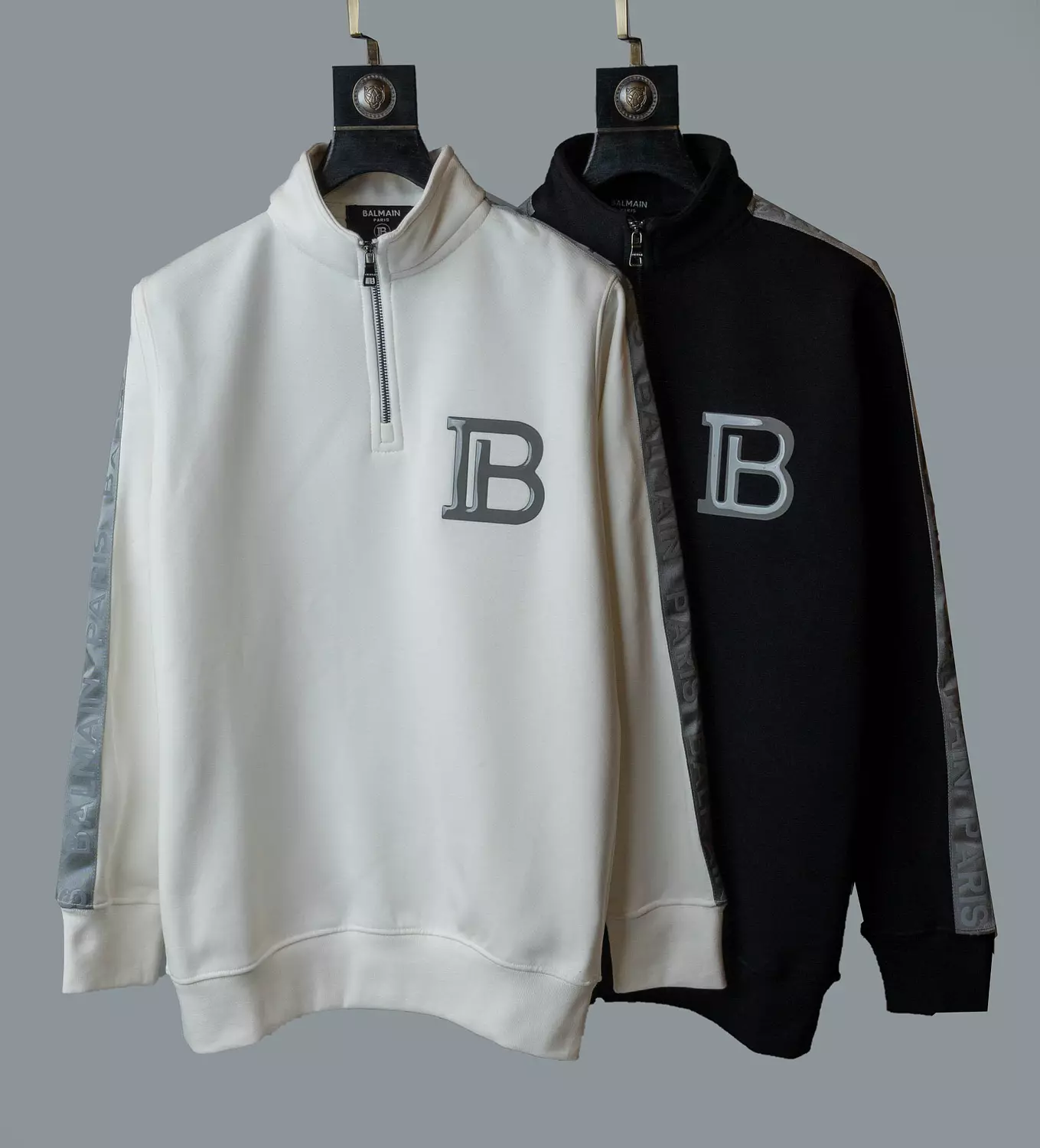 BALMAIN QUARTER ZIPPER HOODIE \ 1681 4