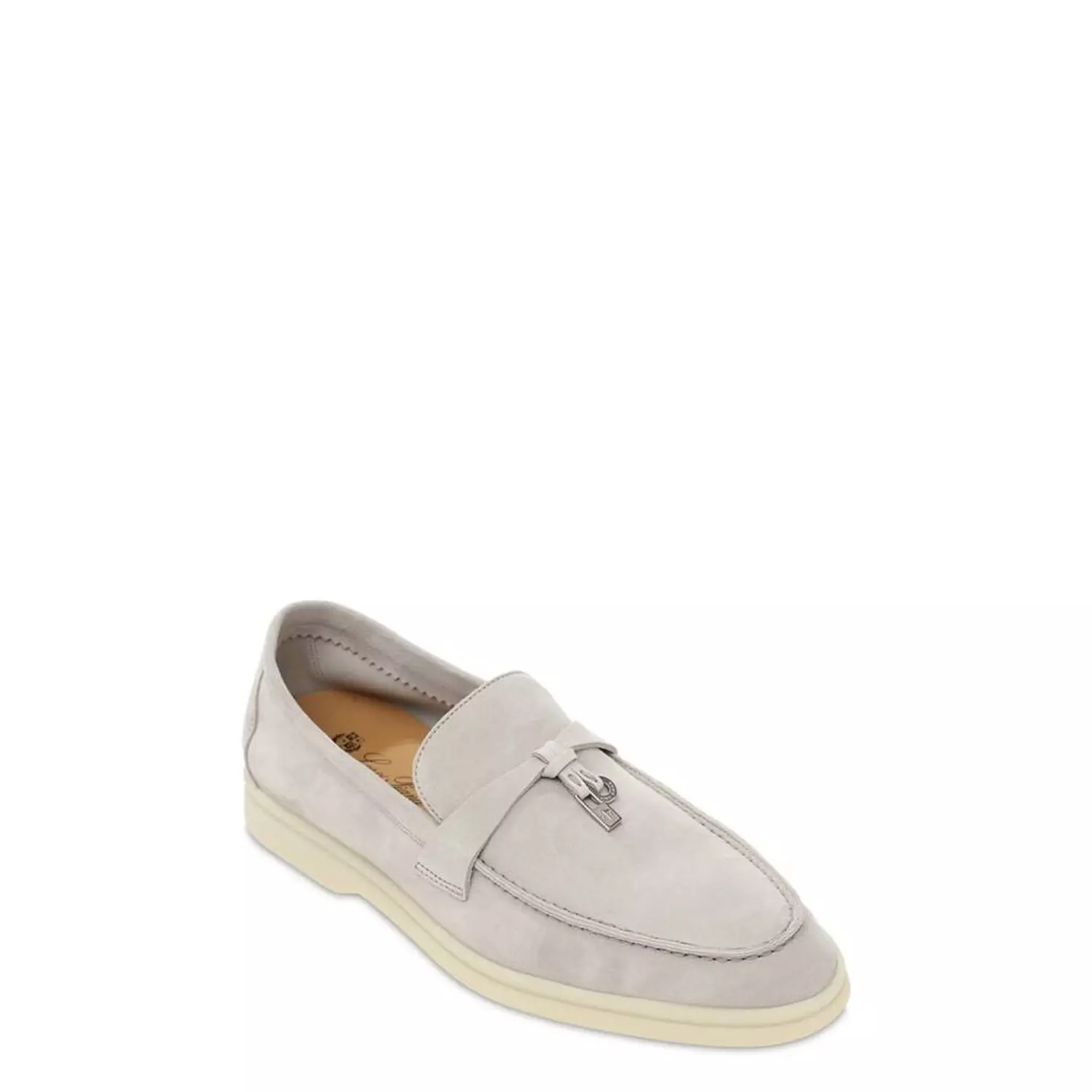 Loro Piana Summer Charms Walk Loafer Suede Pearl Grey hover image